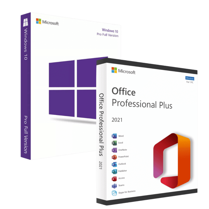 Windows 10 Pro Retail + Office 2021 Pro Plus - Phone Activation - Image 1